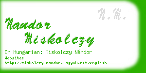 nandor miskolczy business card